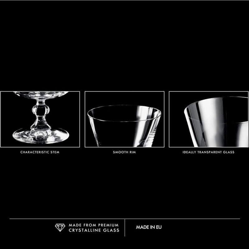 Krosno Eisbecher Eisschale Eisgläser Eiskaffe | Fruchtgeleeschale | Set von 6 | 380 ML | Krista Koll