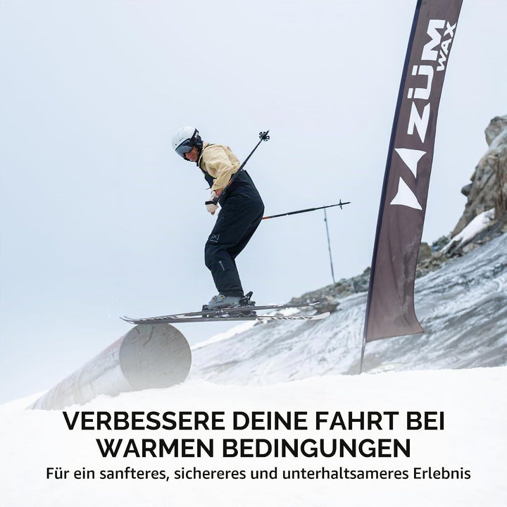 ZUMWax RUB ON WAX Ski/Snowboard - WARM Temperature - 70 gram - INCREDIBLY FAST!!! Excellent spring w