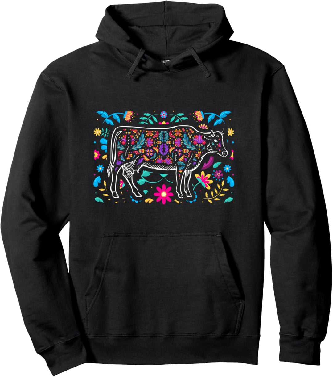 Bunte Kuh Pullover Hoodie