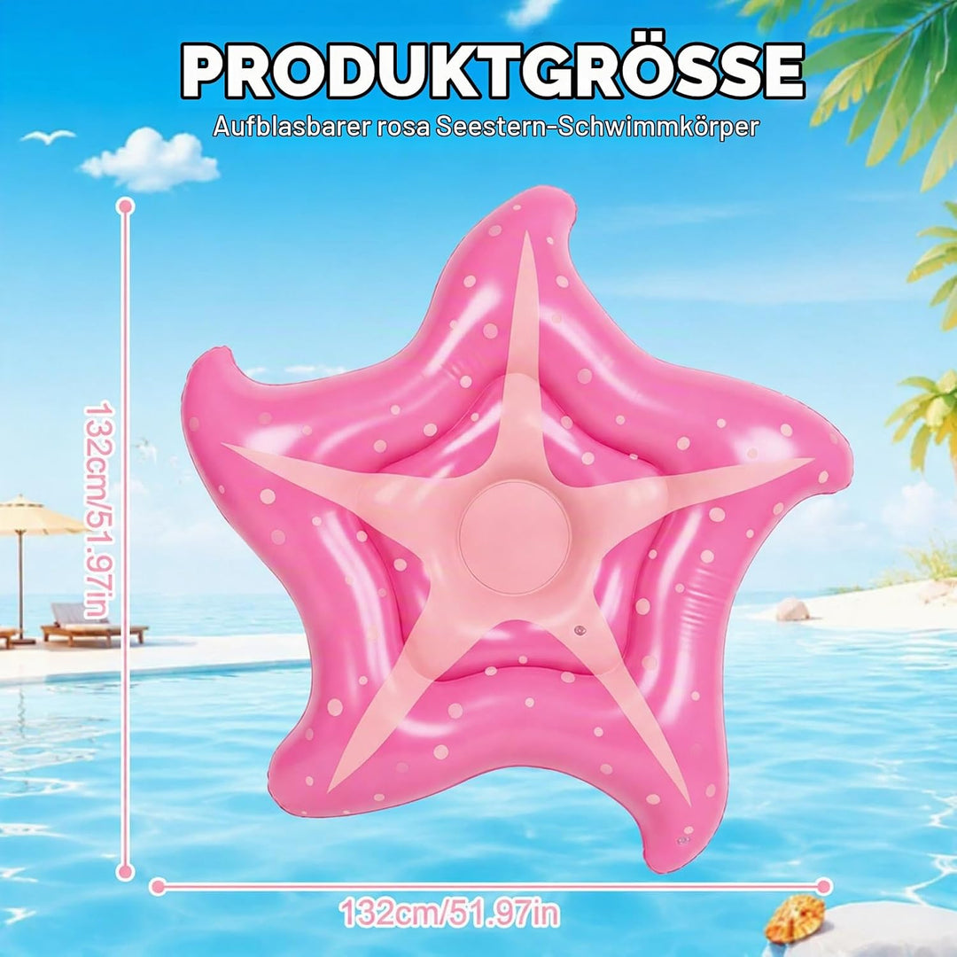 Luftmatratze Pool Seestern 150cm, Hängematte Pool Spielzeug Luftmatratze Wasser Erwachsene, Wasser H