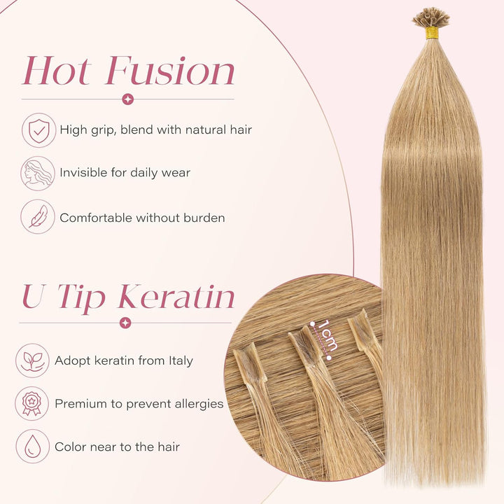 Elailite Extensions Echthaar Bonding 1g/s 45cm 