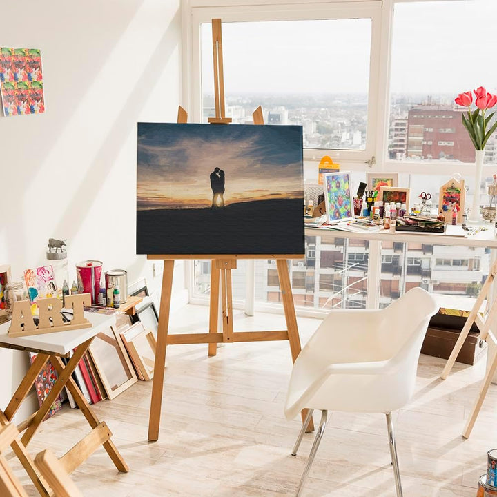 Artnapi Malen nach Zahlen Erwachsene mit Rahmen | DIY Handgemalt | Romantisches im Sonnenuntergang|