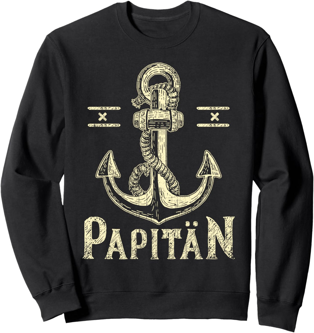 Papa Seemann, Schiffsanker, Papitän, nautisch Sweatshirt
