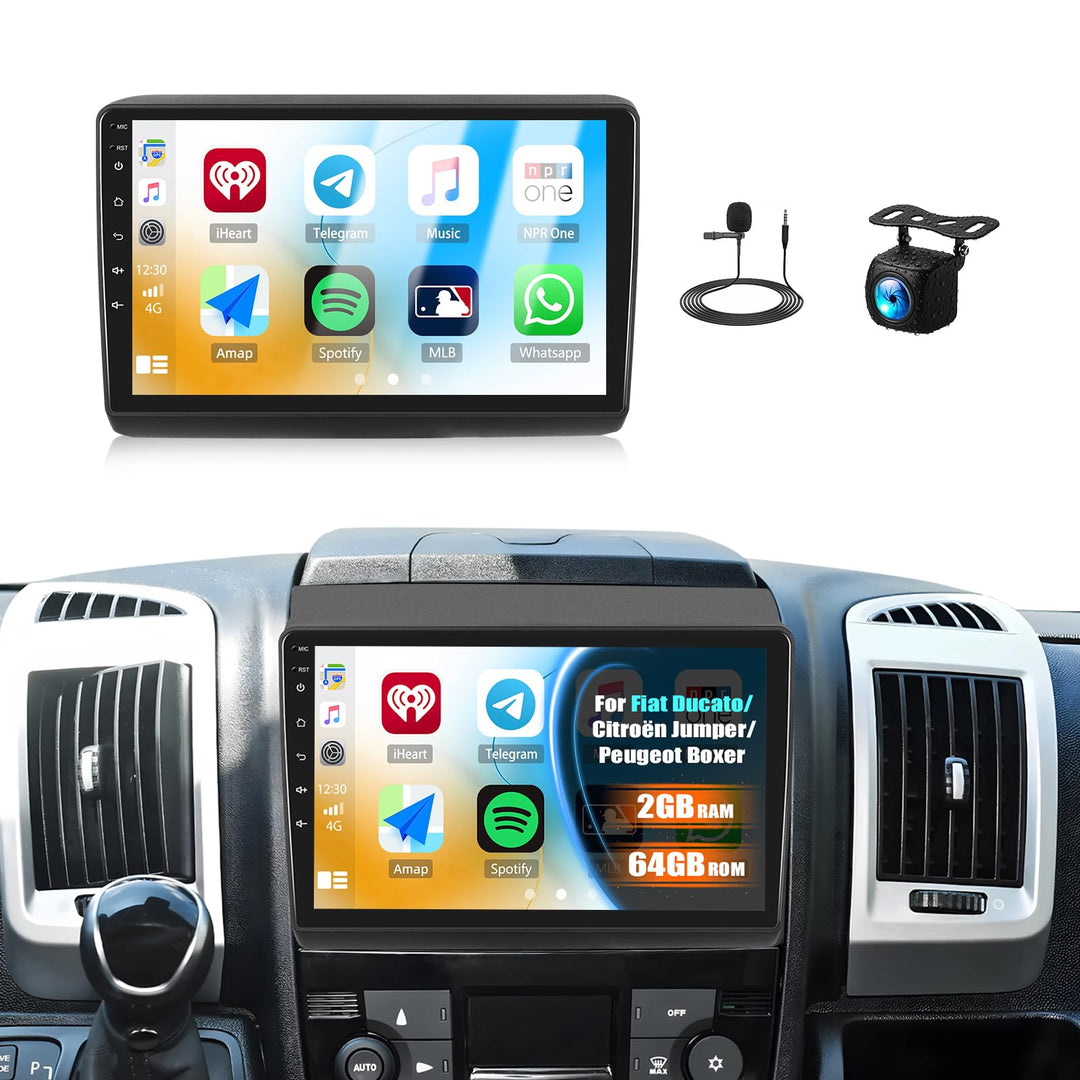 SIXTOP 2G+64G Android 13 Autoradio für FIAT Ducato 2010/Citroen Jumper/Peugeot Boxer Wireless CarPla