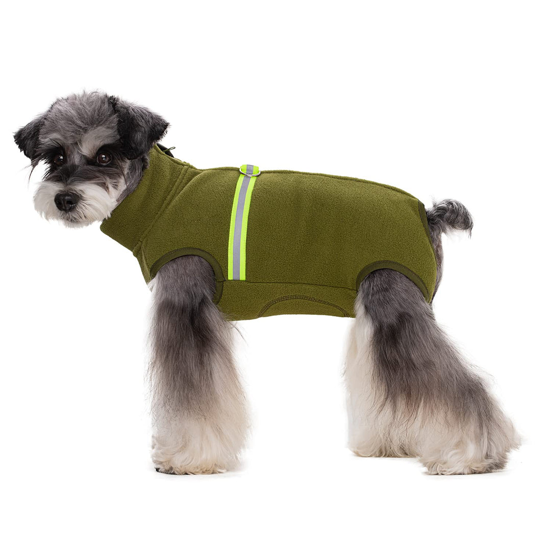 Winterkleidung für kleine Hunde, Winterkleidung, Mantel, weiches Fleece mit reflektierendem Hunde-Ei