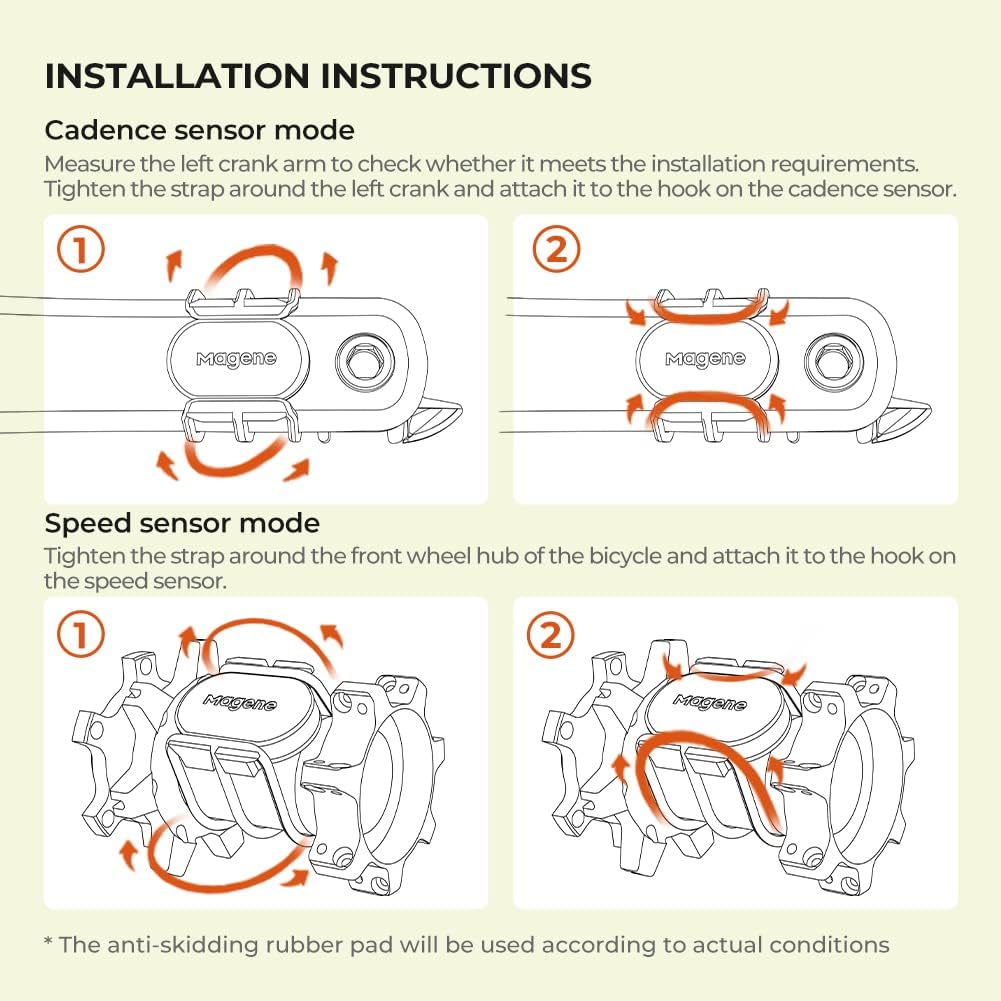 Magene S314 Geschwindigkeitssensor und Trittfrequenzsensor Drahtloser Fahrraddrehzahlsenso Speed Cad