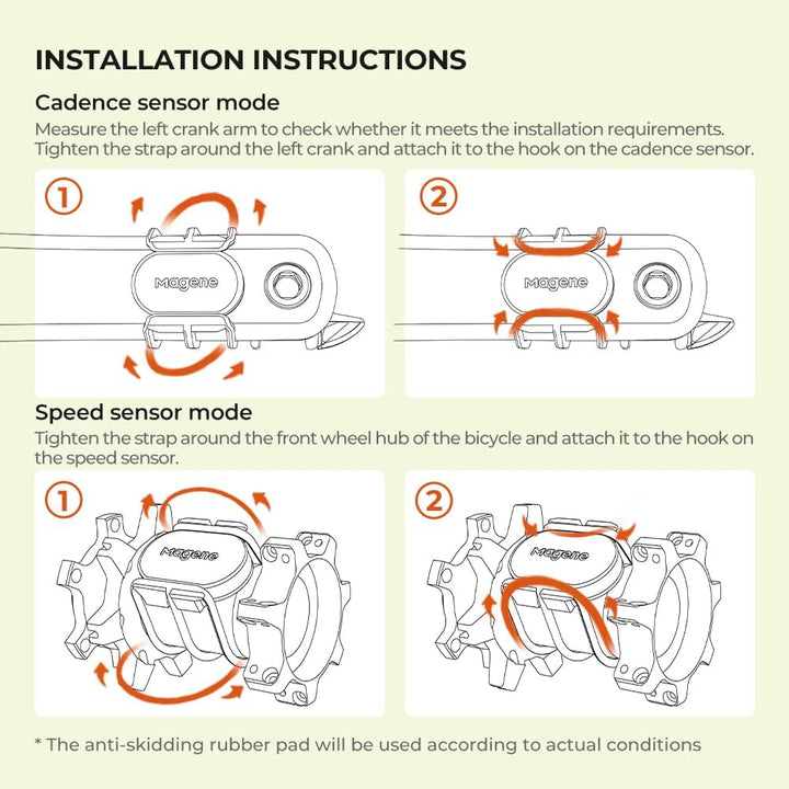 Magene S314 Geschwindigkeitssensor und Trittfrequenzsensor Drahtloser Fahrraddrehzahlsenso Speed Cad