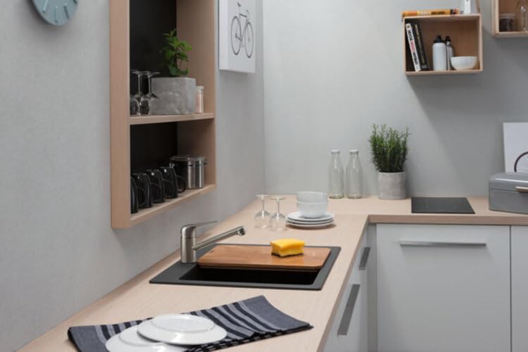 hansgrohe Küchenarmatur (Wasserhahn Küche 360° schwenkbar, hoher Komfort-Auslauf 100mm, Standardansc