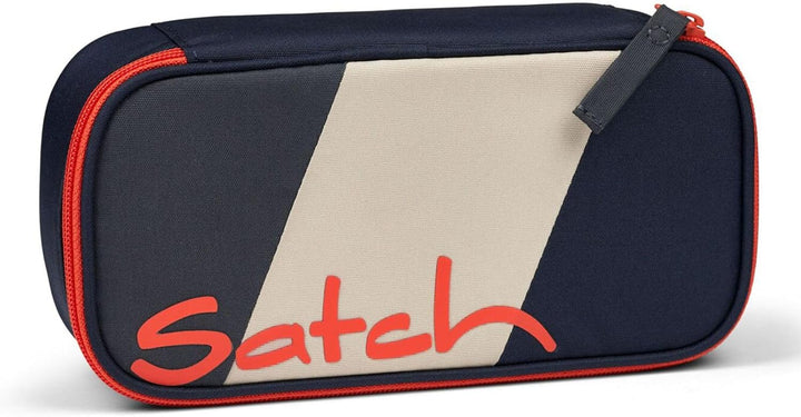 Satch Schlamperbox extra gross inkl. Trennfach Reissverschlussfach Stiftehalter Geodreieck Sichtfens