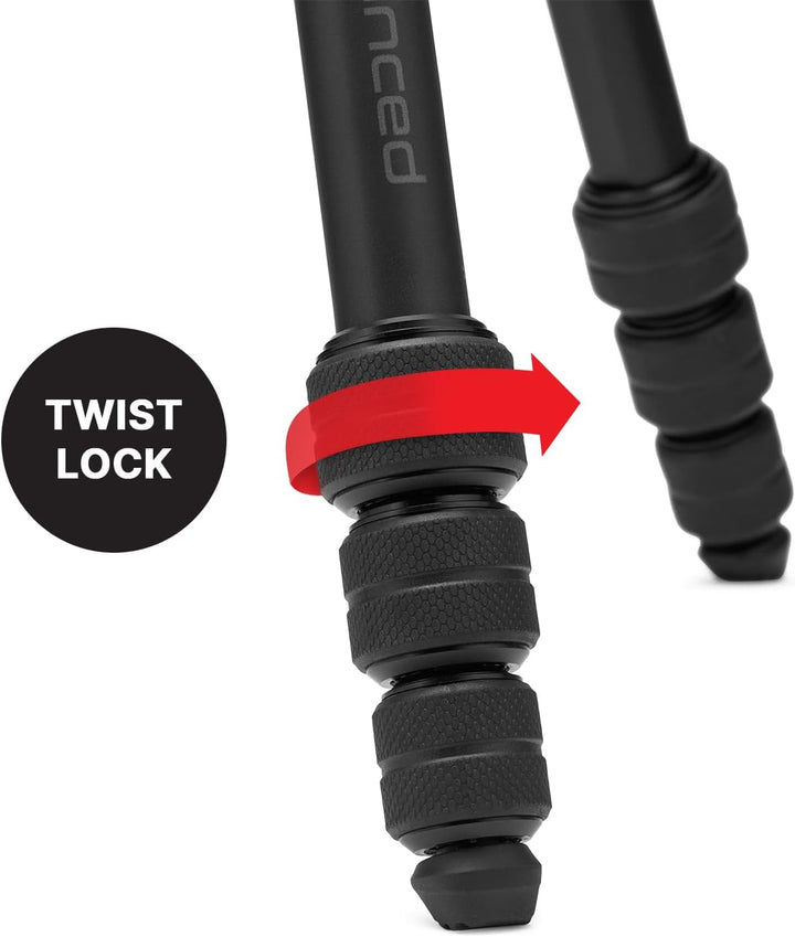 Manfrotto Befree Advanced AS, Kamerastativ, Drehverschluss, kompatibel mit Arca-Swiss, tragbares, ko