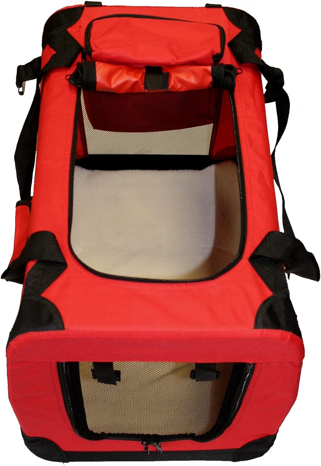 walexo Faltbare Hundebox Hundetransportbox Katzentransportbox Katzenbox (ROT, M) Rot M, Rot M