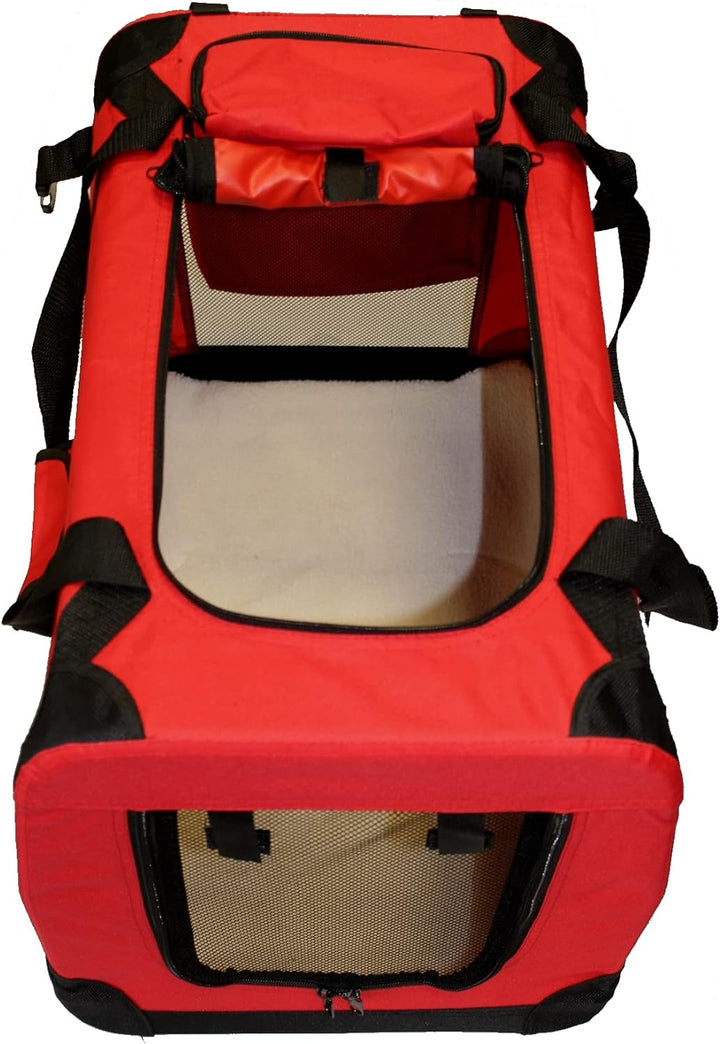 walexo Faltbare Hundebox Hundetransportbox Katzentransportbox Katzenbox (ROT, M) Rot M, Rot M