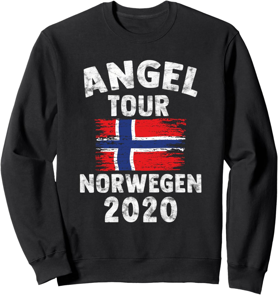 NORWEGEN 2020 - Angel Tour nach Norwegen mit Flagge Sweatshirt