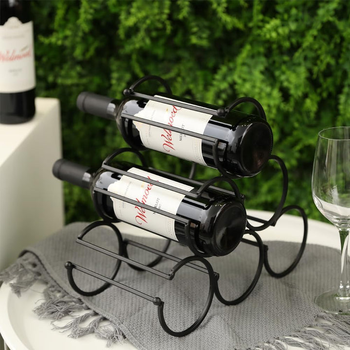 JHY Design Eisen Tisch Weinregal, Wein Flaschenregal Weinregale Freistehender Weinhalter Weinflasche