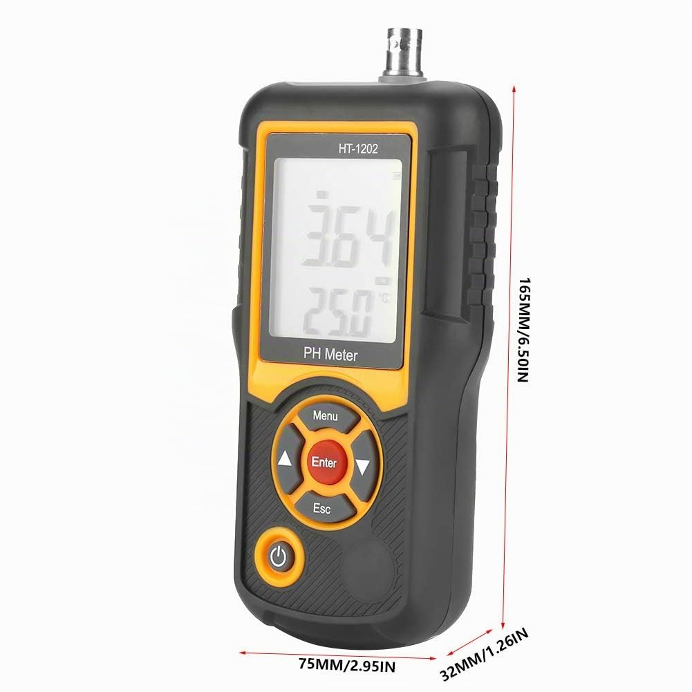 Ht-1202 Hochpräzises Digitales Ph-Meter Wasserqualitätstester Ph-Tester Temperaturmesser 0~14Ph Wass
