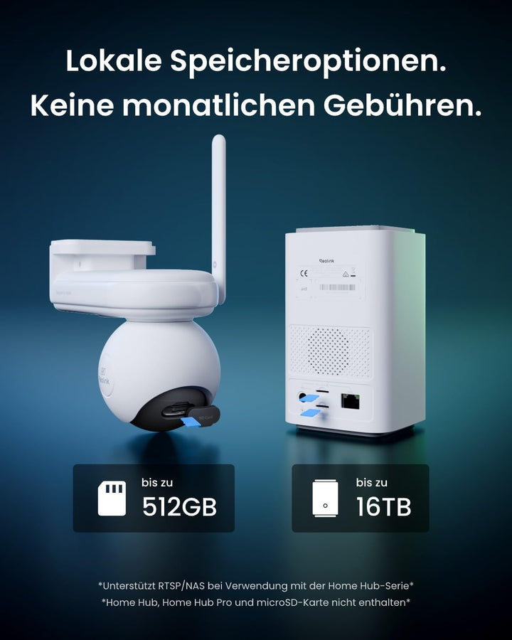 Reolink Altas PT Ultra, 4K Solar Überwachungskamera Aussen Akku mit Daueraufzeichnung, ColorX-Nachts