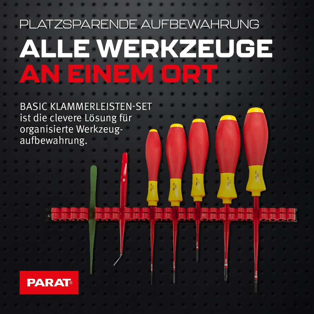 Parat Werkzeughalter Basic Clamp Holder kit (Klemmhalter mit flexiblen Doppelklammern, Material: PVC