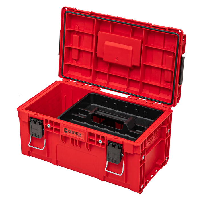 QBRICK SYSTEM Werkzeugkoffer Werkzeugkasten Leer Werkzeugkiste PRIME RED Ultra HD Rot 570 x 340 x 29