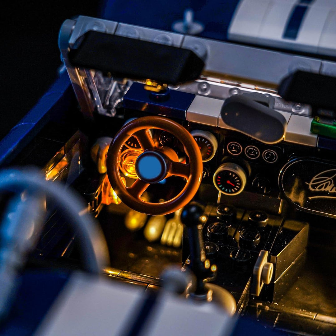 Fernbedienung Licht-Kit Kompatibel mit Lego Shelby Cobra 427 S/C 10357 (Kein Modell), Led Beleuchtun