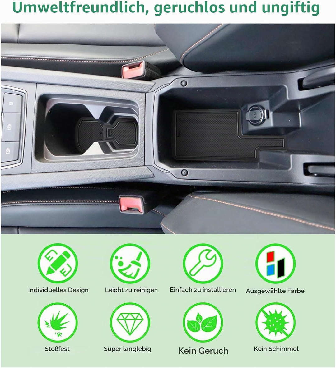 GAFAT Kompatibel mit Cupra Formentor 2022 2023 (Elektronische Automatik) Antirutschmatten, Formentor
