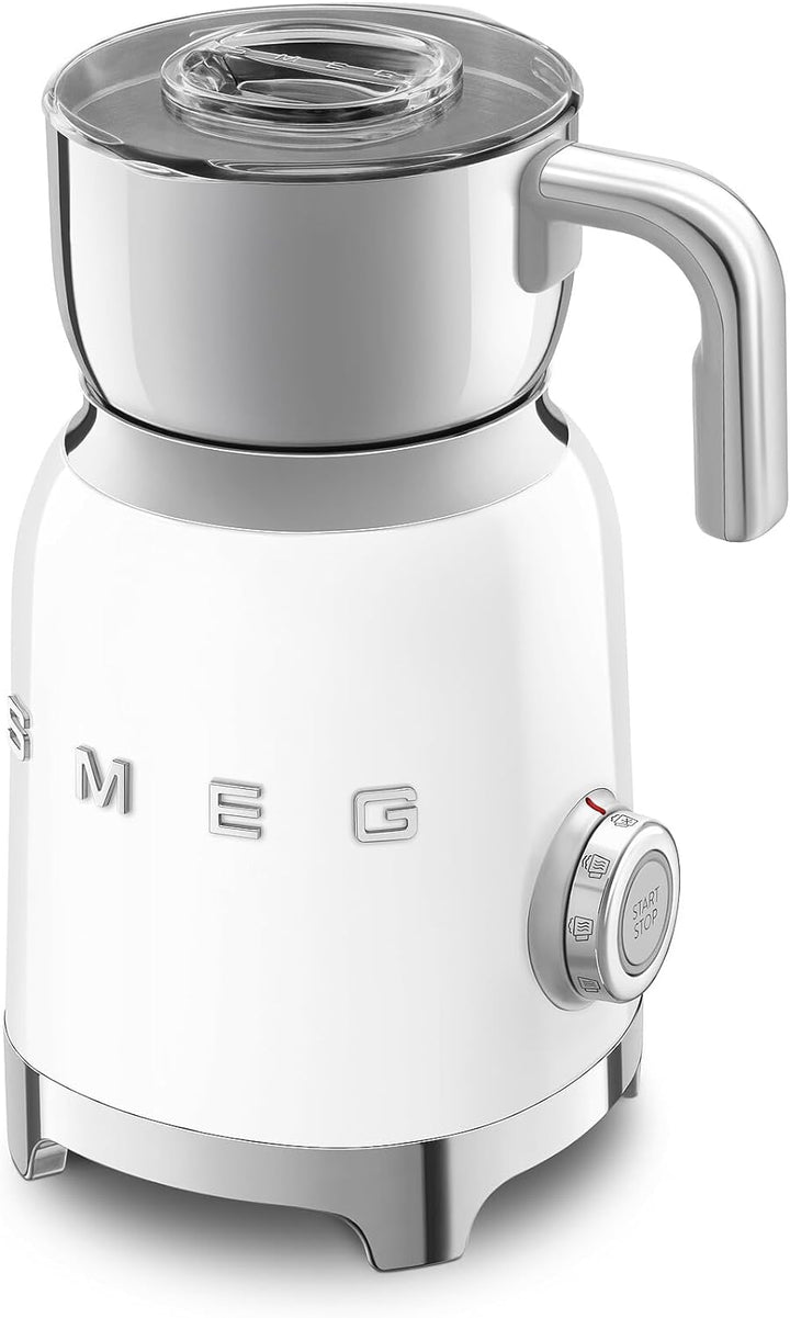 SMEG, Milchaufschäumer MFF11WHEU, mit Induktionssystem, 6 voreingestellte Programme, hochwertiges De