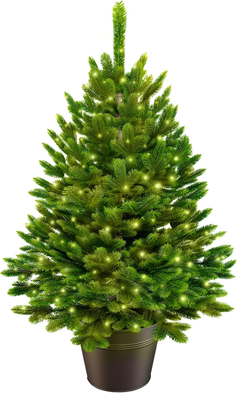 ArtiTree - Künstlicher Weihnachtsbaum 40cm im Topf mit LED - Christmas Tree für Innen und Aussen, Ku