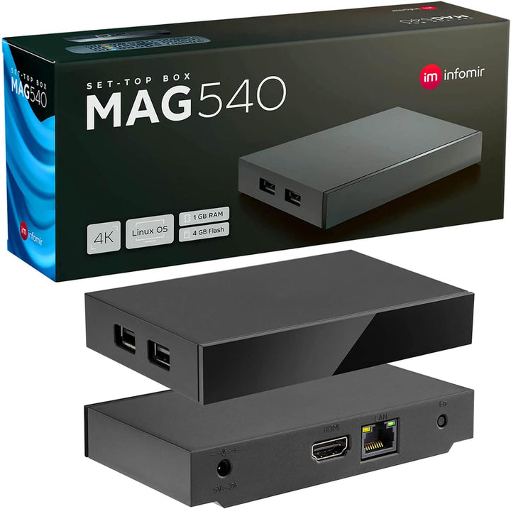 MAG 540 Original Infomir & hb-digital Set Top Box 4K Media Player Receiver Internet TV UHD 60FPS 216