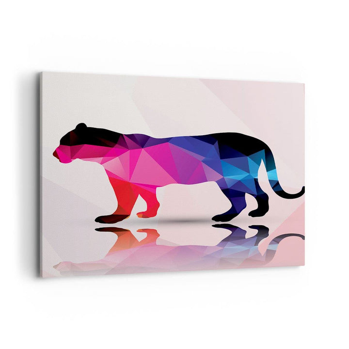 Bilder auf Leinwand 100x70cm Leinwandbild Tiger Illustration modern Grafik Gross Wanddeko Bild Schla