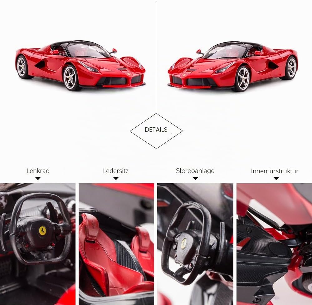 rastar Ferngesteuertes Auto by 1/14 Ferrari LaFerrari Funkfernsteuerung R/C Spielzeugauto Modellfahr