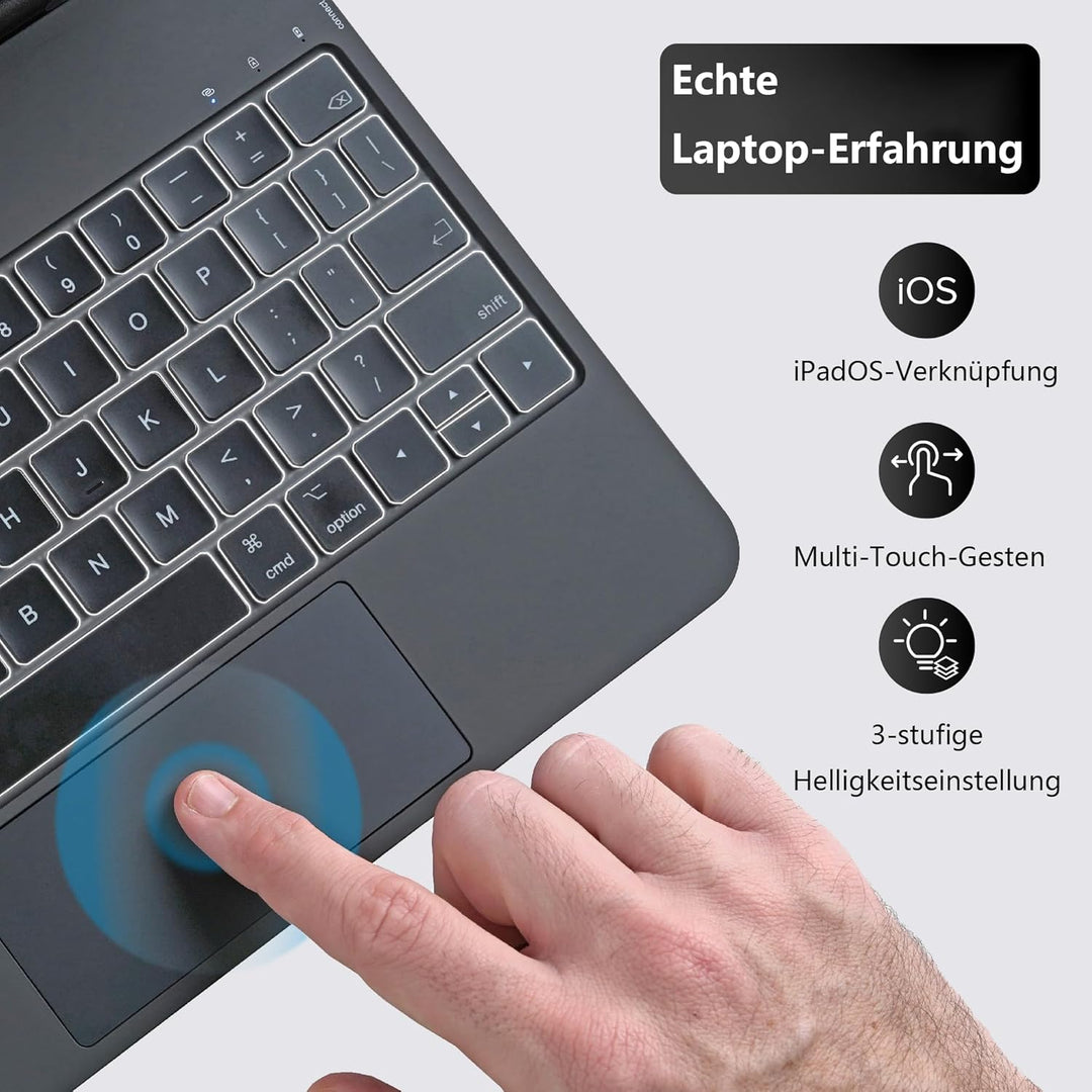 Magic Keyboard für iPad Pro 13" (M4,2024 / M5,2025), Tastatur Hülle für iPad Pro 13 Zoll (M5, 2025),