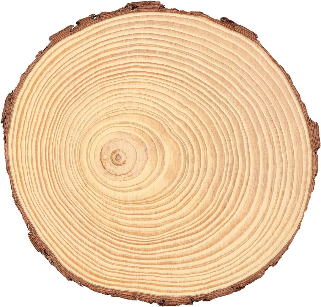 3 Stücke 23-25cm Unvollendete Holzkreise Gross Natur Holzscheiben zum Basteln, Runde Baumscheiben mi