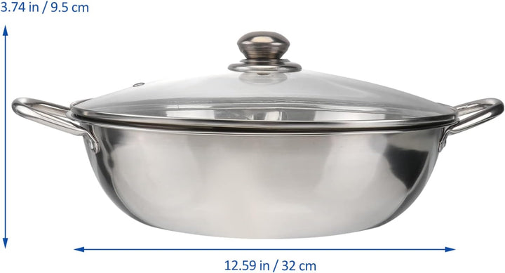 TOPBATHY Induktion Wok Elektrischer Heisser Topf Induktionskochtopf Fonduetopf Shabu Hot Pot Für Zu