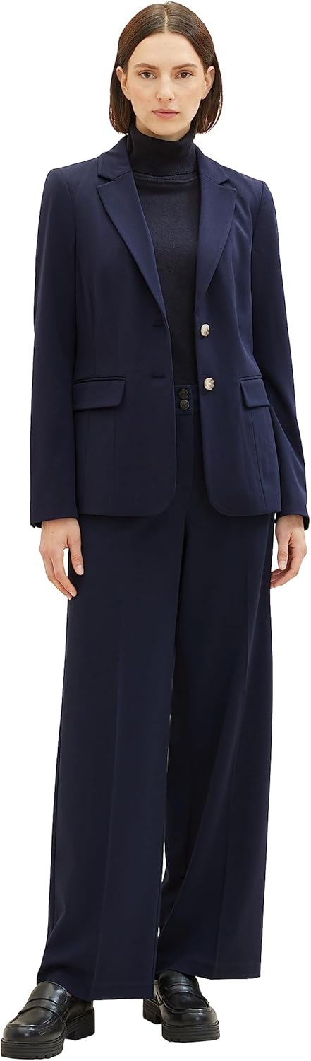 TOM TAILOR Damen Basic Blazer 38 10668 - Sky Captain Blue, 38 10668 - Sky Captain Blue