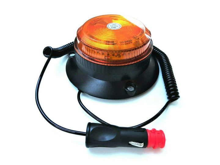 Rundumleuchte LED 4 Blitzmuster 9-80V ECE R65 R10 E9 Magnet für PKW LKW Traktor