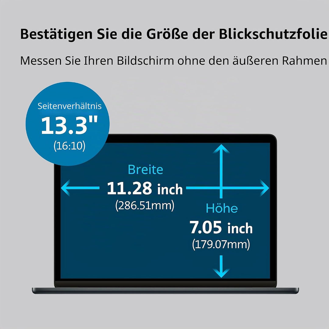Kensington MagPro™ Magnetischer Blickschutzfilter für Laptops 13,3 Zoll, 16:10, Magnetische Schutzfo