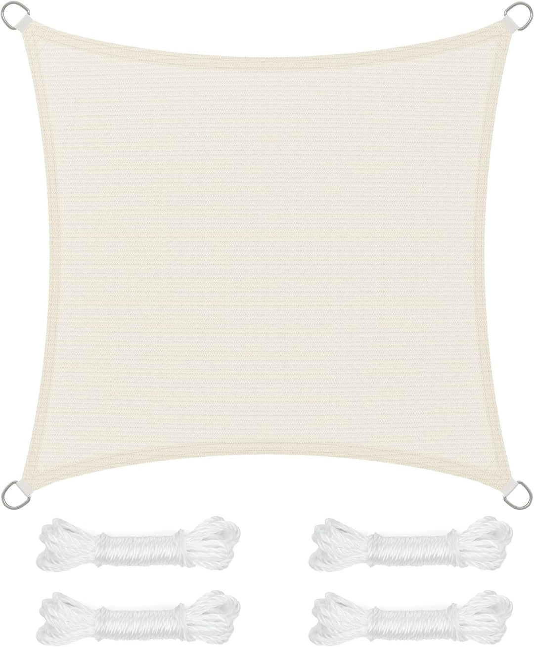 SONGMICS Sonnensegel 2 x 2 m, Sonnenschutz aus HDPE-Gewebe, luftdurchlässig, wasserdurchlässig, für