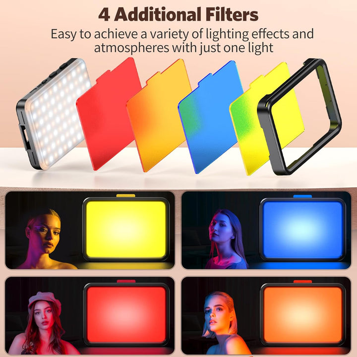 Selfie Licht Handy, 3000-10000K 3 Lichtmodi Handylicht, 2000Mah Eingebauten Akkus, CRI 95+, Selfie L