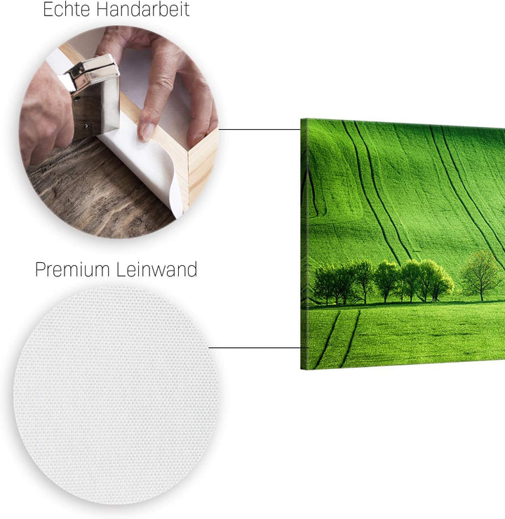 ge Bildet Bild auf Leinwand | Landschaftsbilder - green landscape - Tschechische Republik O in 100x4