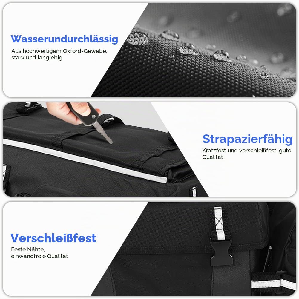 Wakects ATV-Tasche, Universal Soft ATV Quad Bag, Reissfeste Und Verstellbare Gurtbänder Satteltasche
