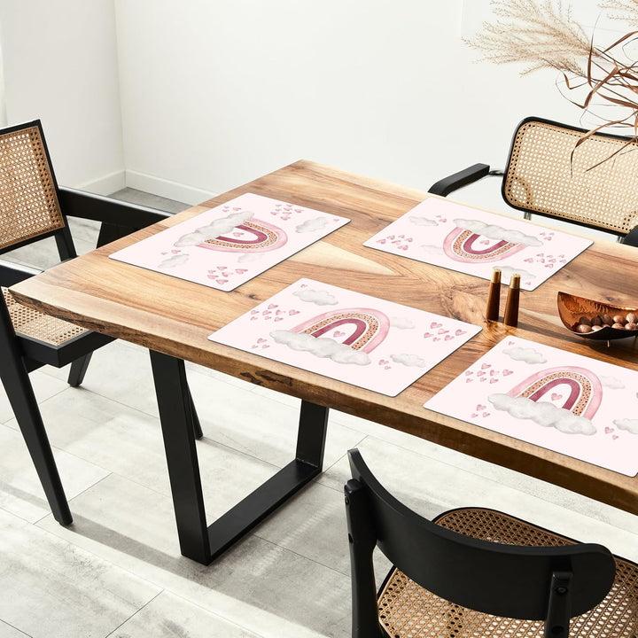 KitchenYeah© Platzsets Abwaschbar 6-Teilig 45x30 cm Tischsets Platzdeckchen rutschfeste Platzset Unt
