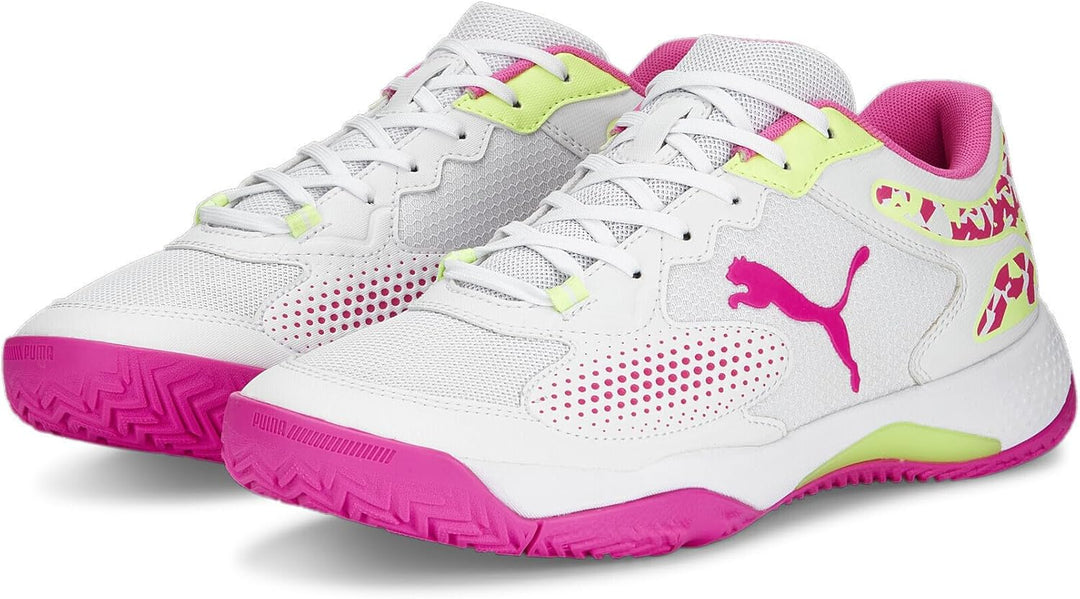 PUMA Herren Solarcourt RCT Fussballschuh 44 EU Puma White Ravish Fast Yellow, 44 EU Puma White Ravis