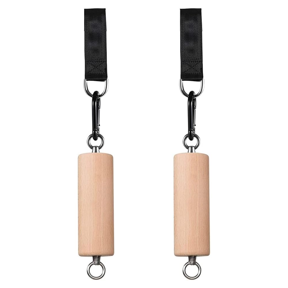 Holz Klimmzuggriffe Handgriffe，Klettergriffe Trainingsset für Krafttraining， Armkrafttrainer，Klimmzu