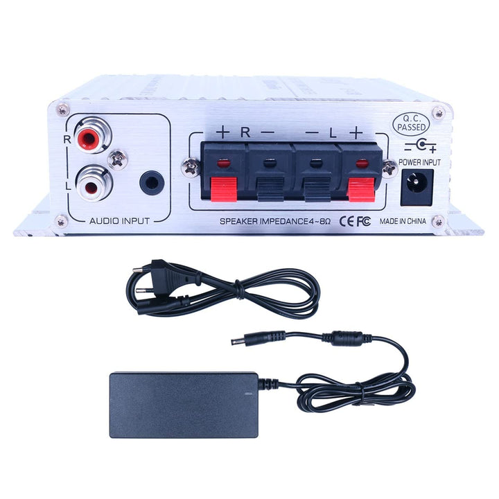 DollaTek LP-V3S 25Wx2 Verstärker + HiFi Delayed Protection mit 5A Netzteil Kompatibel mit Computer,