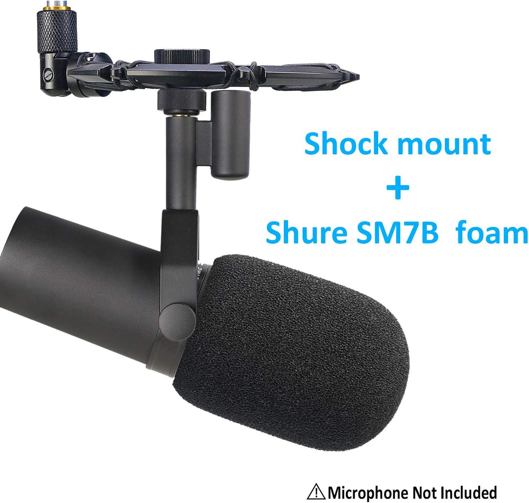 Shure SM7B Shock Mount mit Popschutz, SM7b Mikrofonspinne Halterung Reduziert Vibration und Verbesse