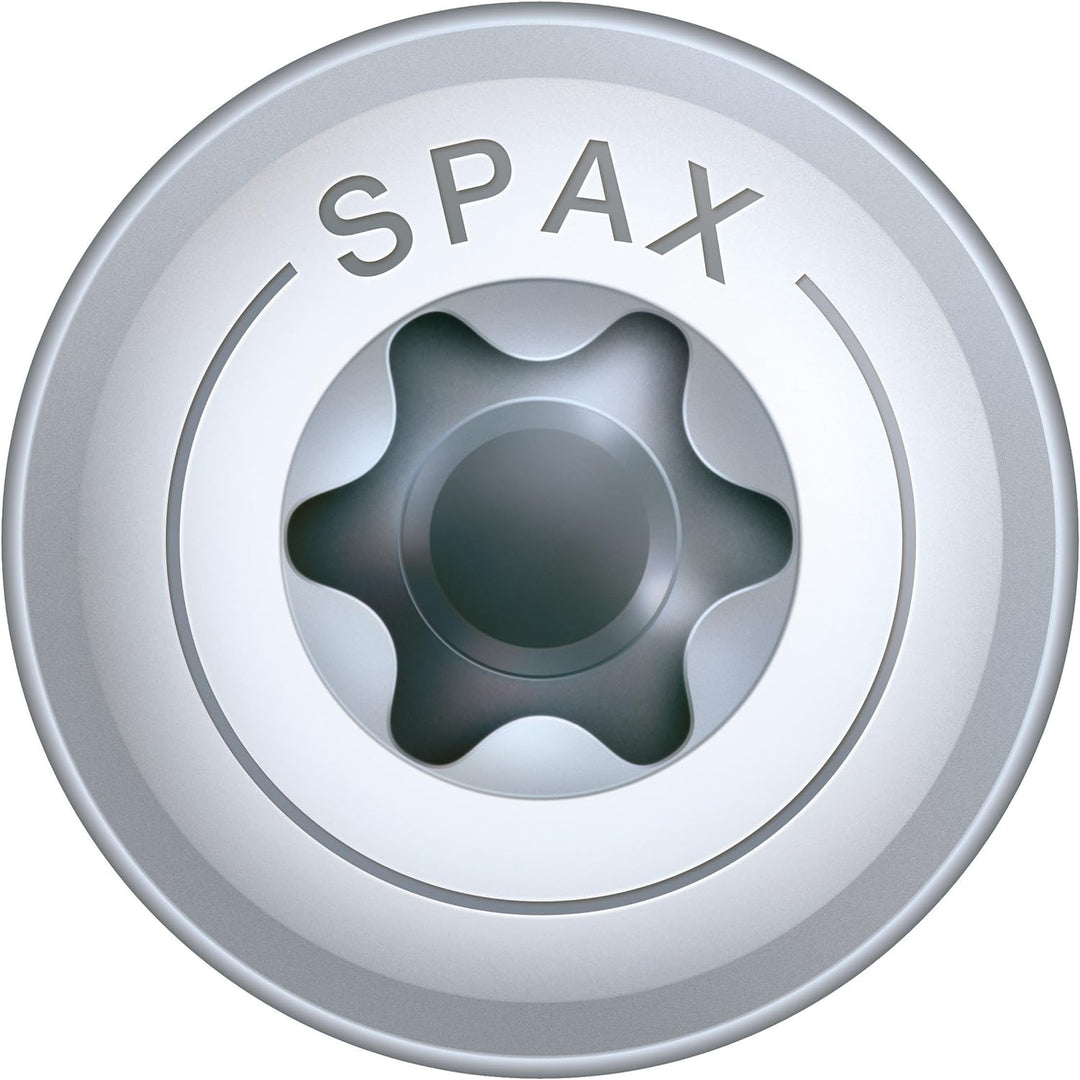 SPAX 251010600605 Holzbauschraube, T-STAR plus, Tellerkopf, Vollfaden, 4CUT, WIROX A3J, 6,0 x 60 mm,
