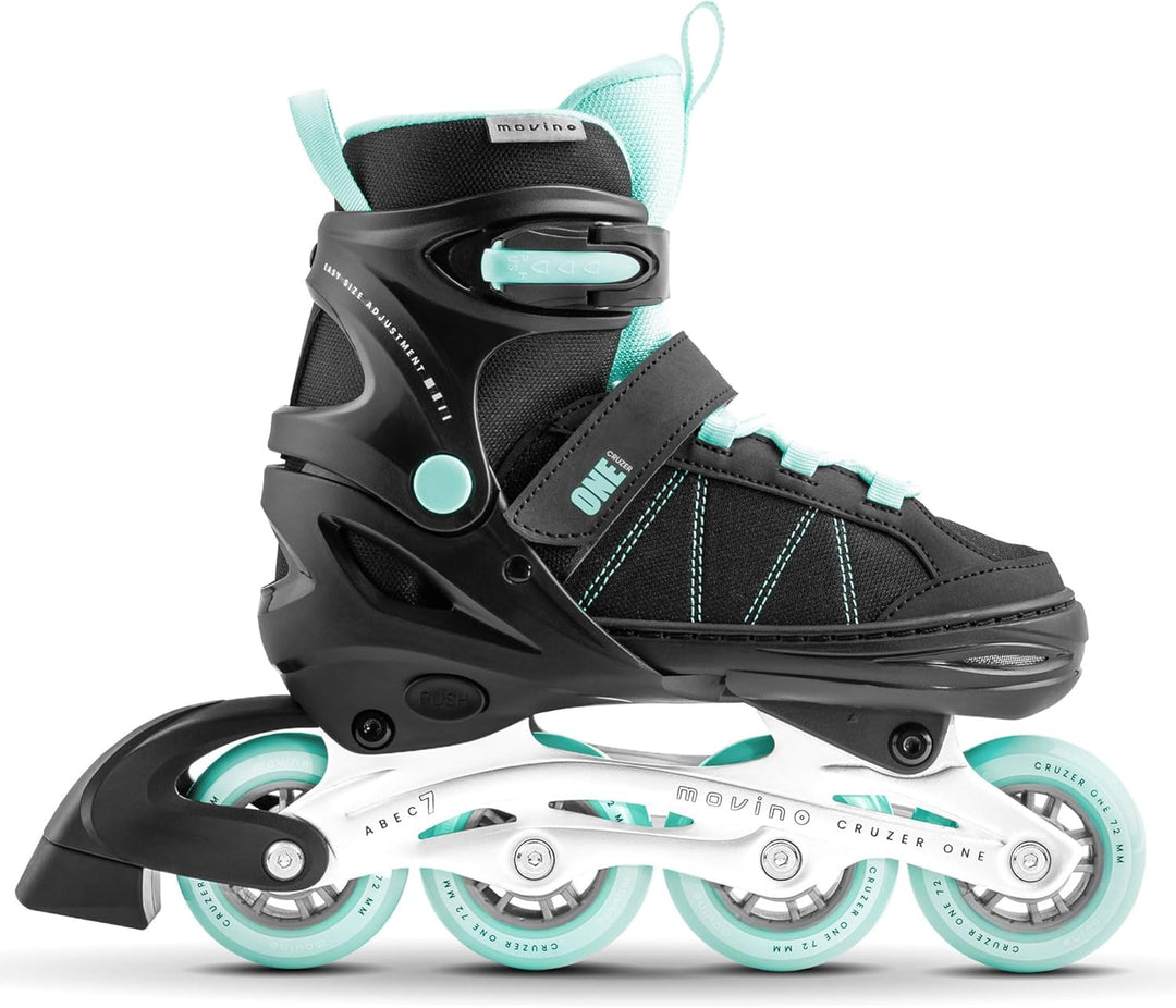 Movino Inline Skates | Cruzer One | Verstellbare Rollschuhe | Inliner für Damen Mädchen Jungen | Inl