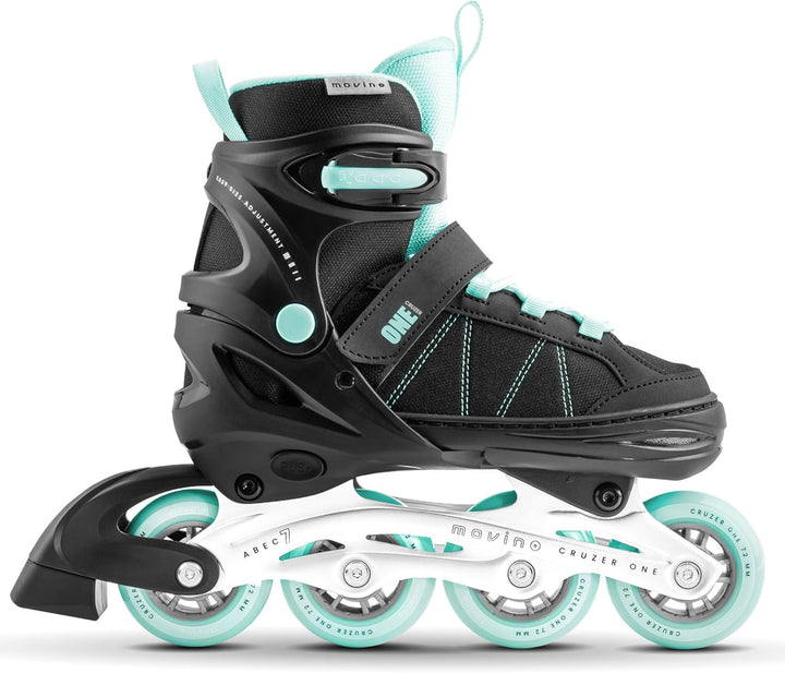 Movino Inline Skates | Cruzer One | Verstellbare Rollschuhe | Inliner für Damen Mädchen Jungen | Inl