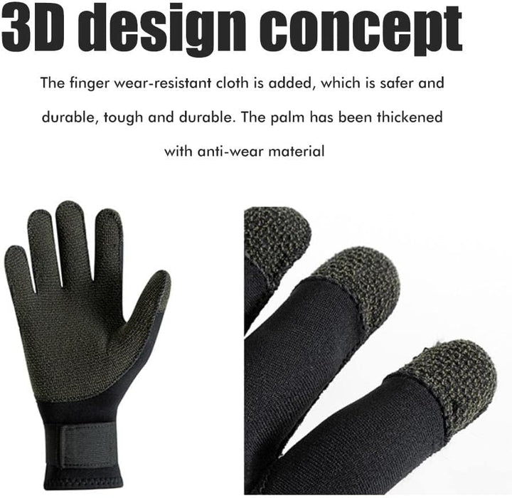 KKPLZZ Tauchhandschuhe aus Biofaser, schnittfest, rutschfest, für Schnorcheln, Tauchen, Surfen, Kaja