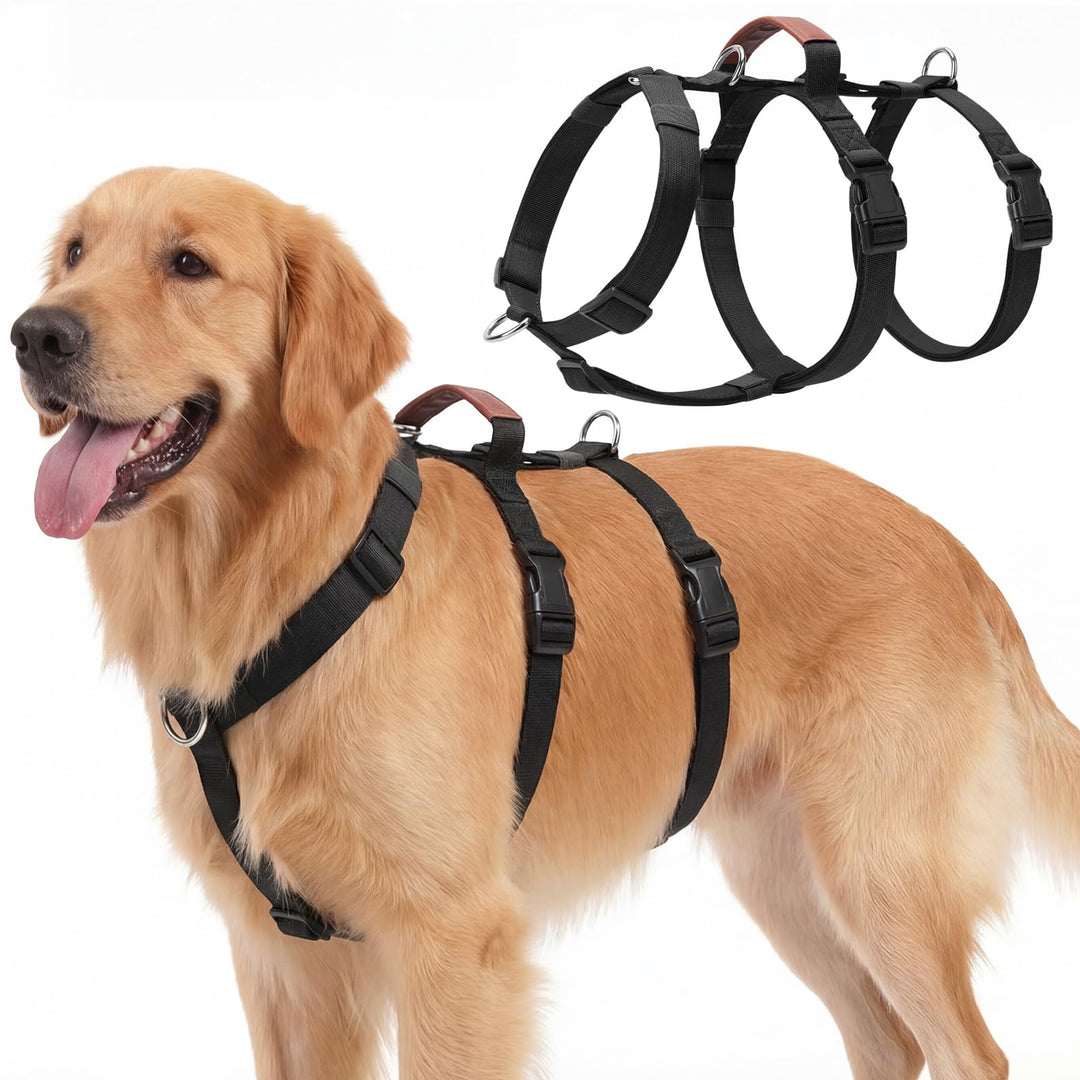 Hundegeschirr Ausbruchsicher, Anti Zug Sicherheitsgeschirr Hund, Verstellbare Brustgeschirr mit Gepo