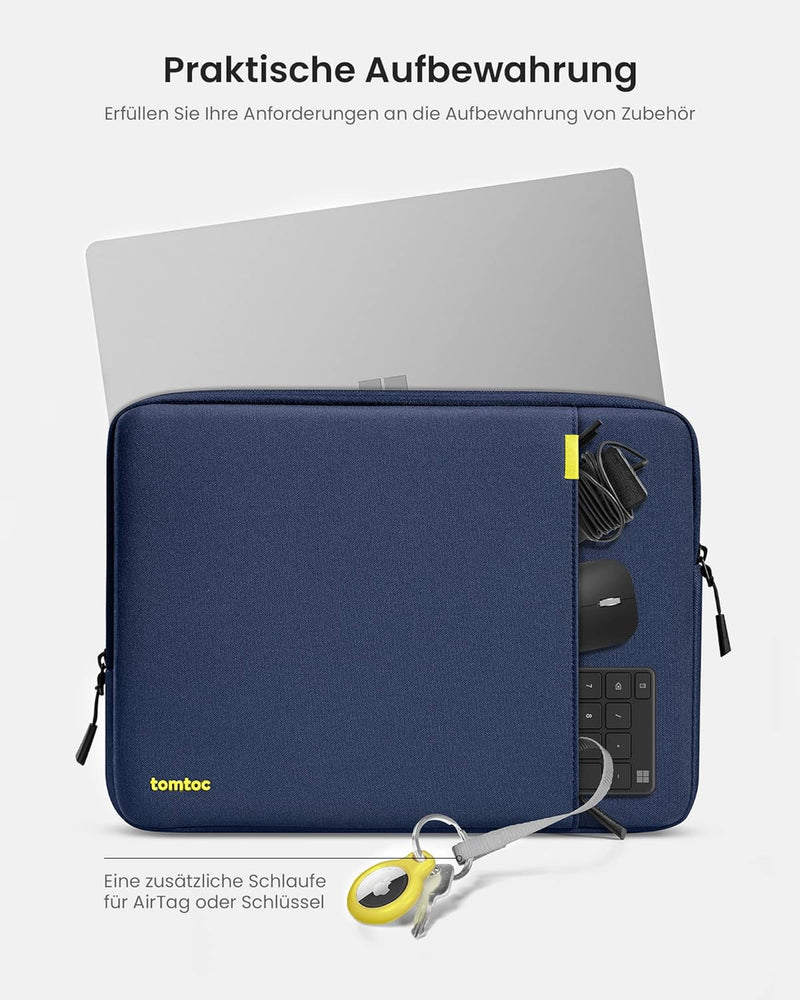 tomtoc 360° Tasche Hülle für 15,6 Zoll Acer Aspire 5/Nitro 5, 15.6 Lenovo IdeaPad, HP Pavilion/Envy,